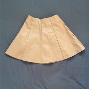 Faux Leather Circle Skirt